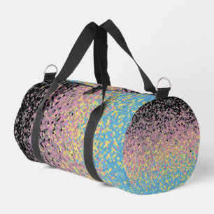 Trippy Funky Pixelated Polygender Pride Flag Duffle Bag