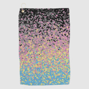 Trippy Funky Pixelated Polygender Pride Flag Golf Towel