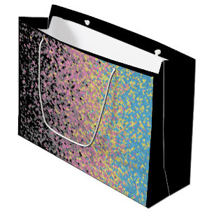 Trippy Funky Pixelated Polygender Pride Flag Large Gift Bag