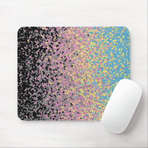 Trippy Funky Pixelated Polygender Pride Flag Mouse Pad