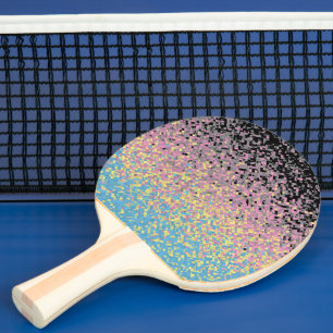 Trippy Funky Pixelated Polygender Pride Flag Ping Pong Paddle