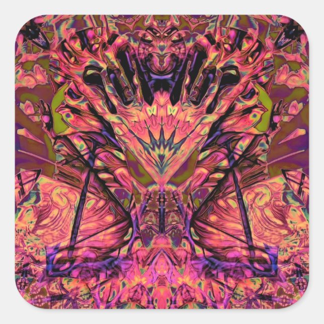 Trippy Garland  Square Sticker (Front)