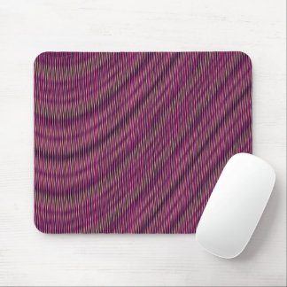 Trippy Glitch Burgundy Moiré Effect Vibes Cool Mouse Pad