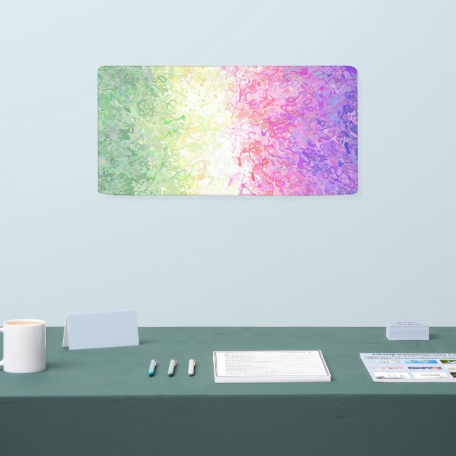 Trippy Groovy Boho Abstract Genderdoe Pride Flag Banner (Tradeshow)