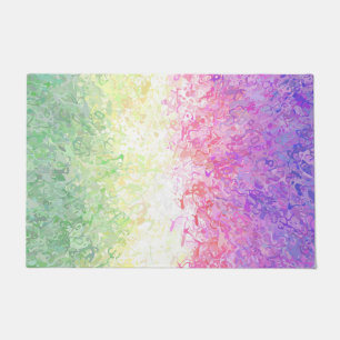 Trippy Groovy Boho Abstract Genderdoe Pride Flag Doormat