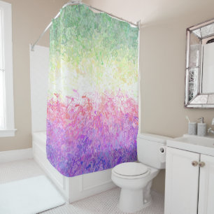 Trippy Groovy Boho Abstract Genderdoe Pride Flag Shower Curtain