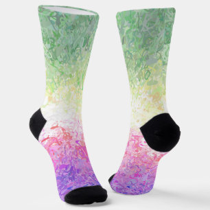 Trippy Groovy Boho Abstract Genderdoe Pride Flag Socks