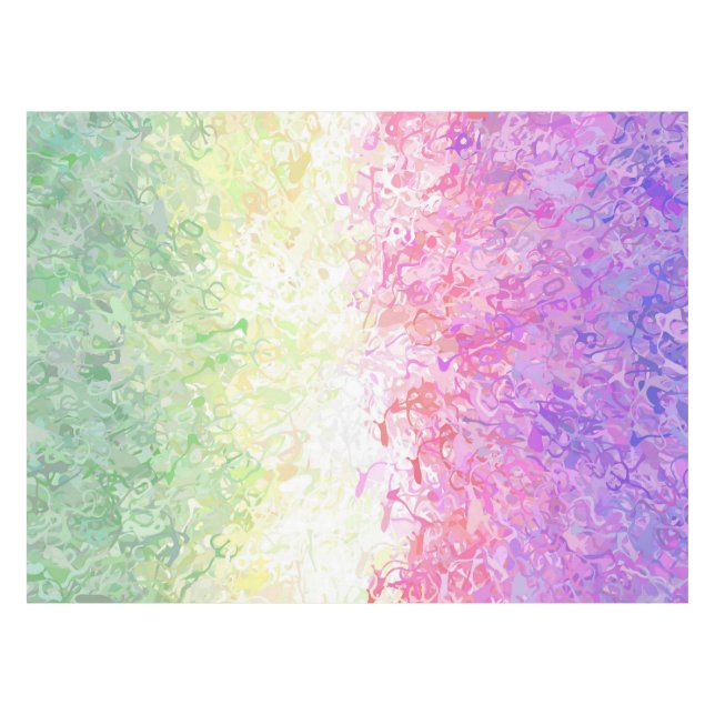 Trippy Groovy Boho Abstract Genderdoe Pride Flag Tablecloth (Front (Horizontal))
