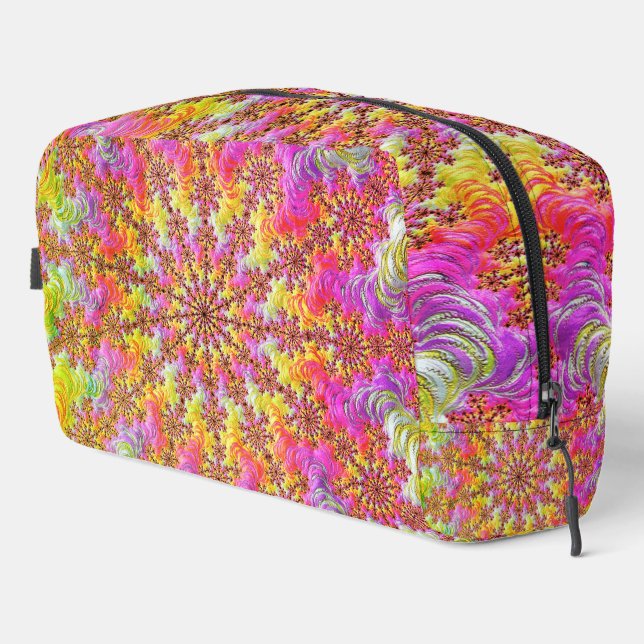 Trippy Groovy Funky Psychedelic Fractal Burst Dopp Kit (Right Corner)