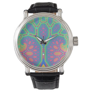 Trippy Groovy Mathematical Geometric Fractal Tree Watch