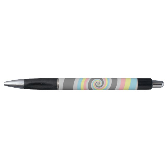 Trippy Groovy Spiral Abstract Demiflux Pride Flag (Front)