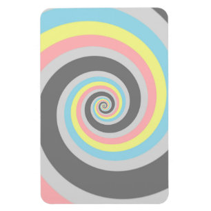 Trippy Groovy Spiral Abstract Demiflux Pride Flag Magnet