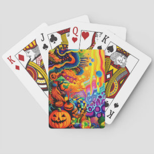 Trippy Halloween Playing Cards
