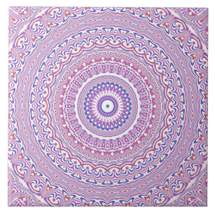 Trippy Hippie Boho Groovy Bohemian Kaleidoscope  Ceramic Tile