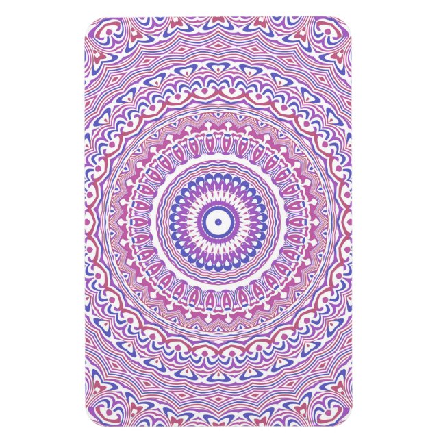 Trippy Hippie Boho Groovy Bohemian Kaleidoscope  Magnet (Vertical)