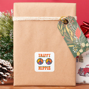 Trippy Hippie Square Sticker