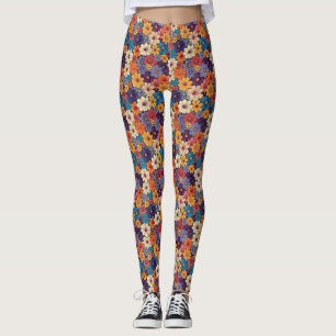 Trippy Hippy Flower Power Leggings