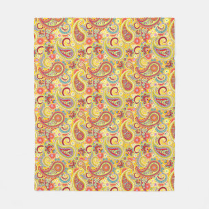 Trippy Hippy Paisley Fleece Blanket