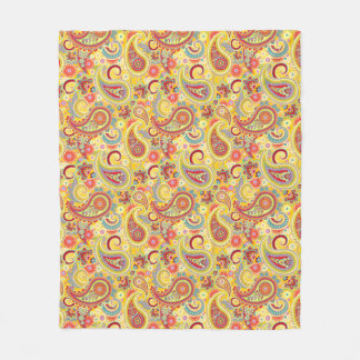 Trippy Hippy Paisley Fleece Blanket