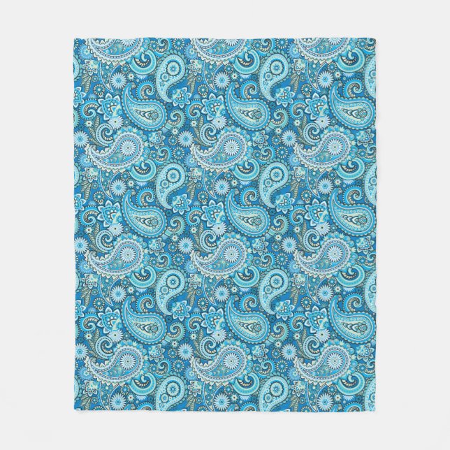 Trippy Hippy Paisley Fleece Blanket (Front)