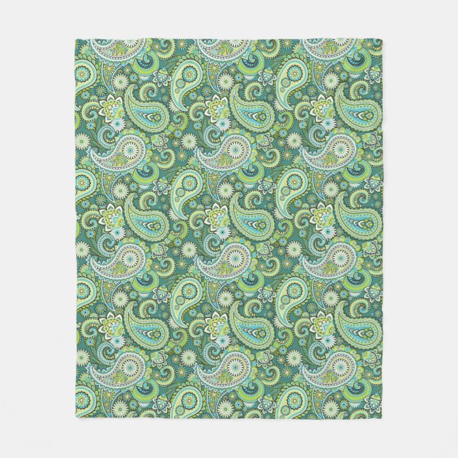 Trippy Hippy Paisley Fleece Blanket (Front)