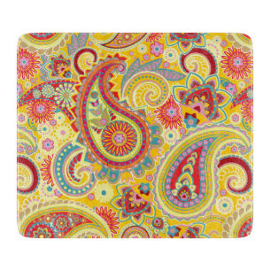Trippy Hippy Retro Paisley Cutting Board
