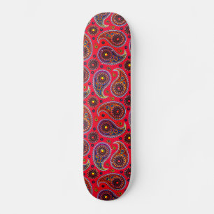 Trippy Hippy Retro Paisley Skateboard