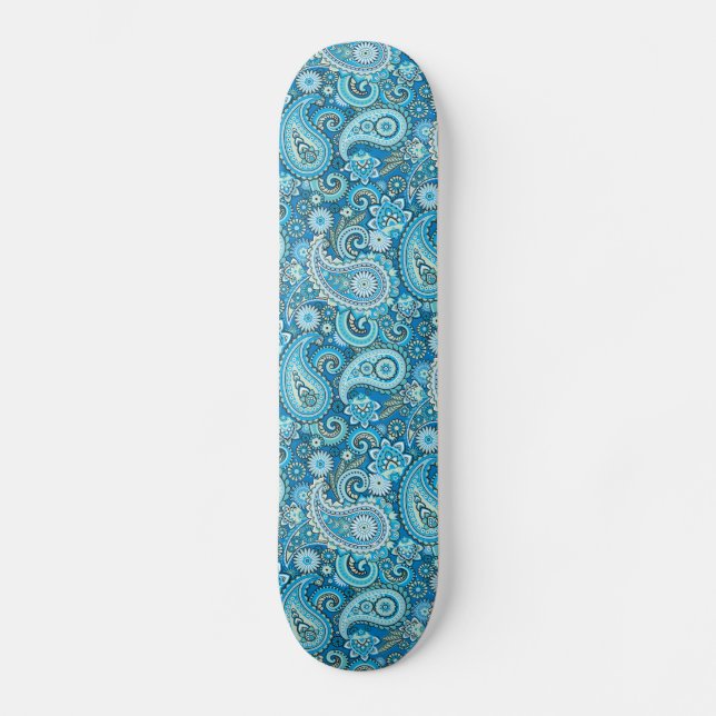 Trippy Hippy Retro Paisley Skateboard (Front)