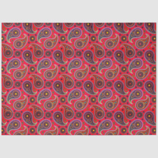 Trippy Hippy Retro Paisley Tissue Paper