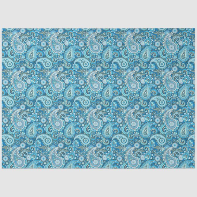 Trippy Hippy Retro Paisley Tissue Paper (Front)