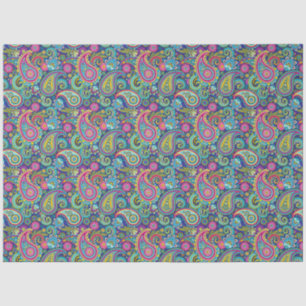 Trippy Hippy Retro Paisley Tissue Paper