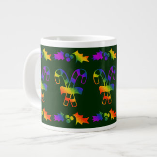 Trippy Holly Canes Large Coffee Mug