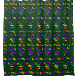 Trippy Holly Canes Shower Curtain