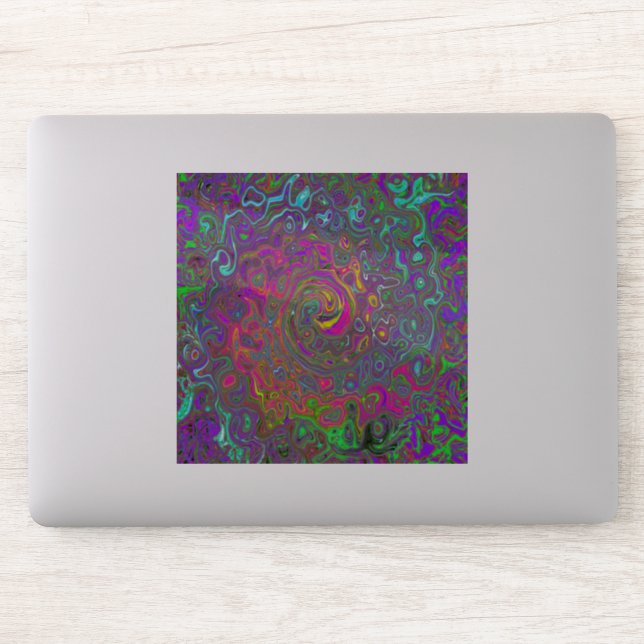 Trippy Hot Pink Abstract Retro Liquid Swirl (Computer)