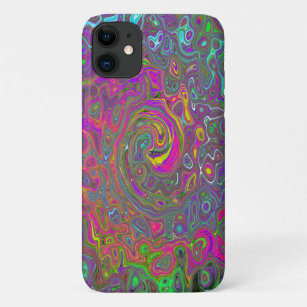 Trippy Hot Pink Abstract Retro Liquid Swirl Case-Mate iPhone Case