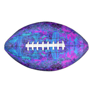 Trippy Hot Pink and Blue Impressionistic Landscape Football