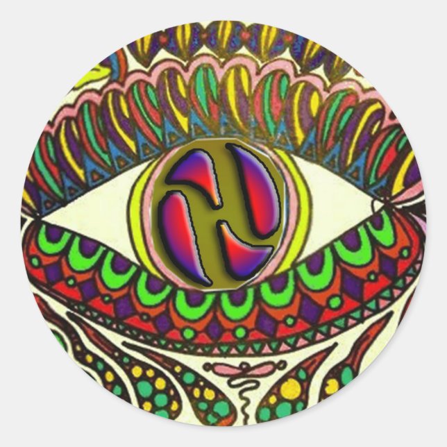 Trippy Hydro Classic Round Sticker (Front)