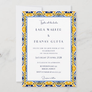 Trippy Inspired Spring Wedding Elegance Invitation
