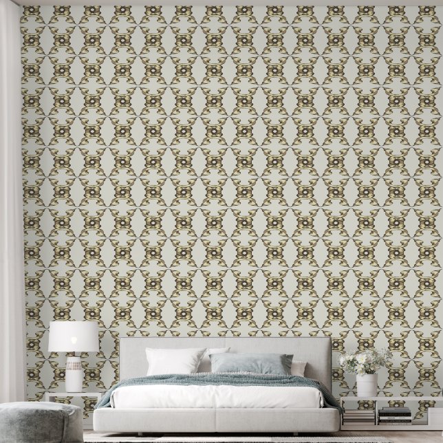 Trippy Intertwined Minimalist Snakes Wallpaper (Bedroom)