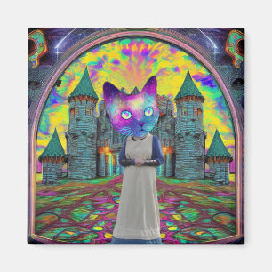Trippy Kitty Magnet
