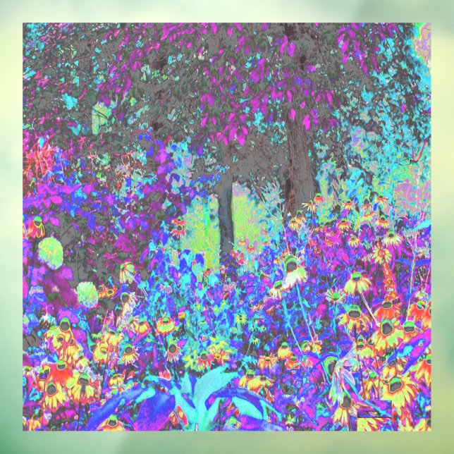 Trippy Lime Green and Purple Garden Sunrise (Sheet 3)