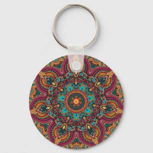 Trippy Mandala 2.25" Basic Button Keychain