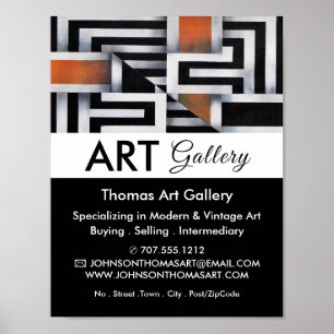 Trippy Maze Pattern, Art Dealer, Gallery Poster