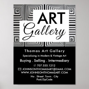 Trippy Maze Squares, Art Dealer, Gallery Poster