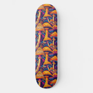 Trippy Mushroom Art Painting Skateboard