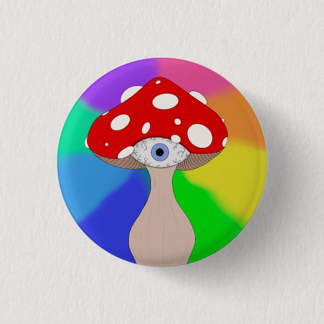 Trippy Mushroom  Tote Bag 3 Cm Round Badge (Front)