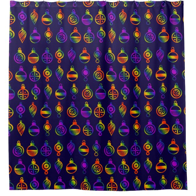 Trippy Ornaments Shower Curtain (Front)