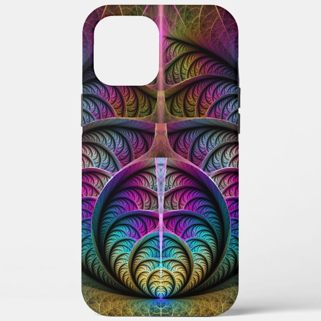 Trippy Patterned Colourful Abstract Fractal Art Case-Mate iPhone Case (Back)