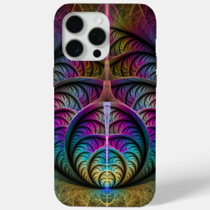 Trippy Patterned Colourful Abstract Fractal Art iPhone 15 Pro Max Case