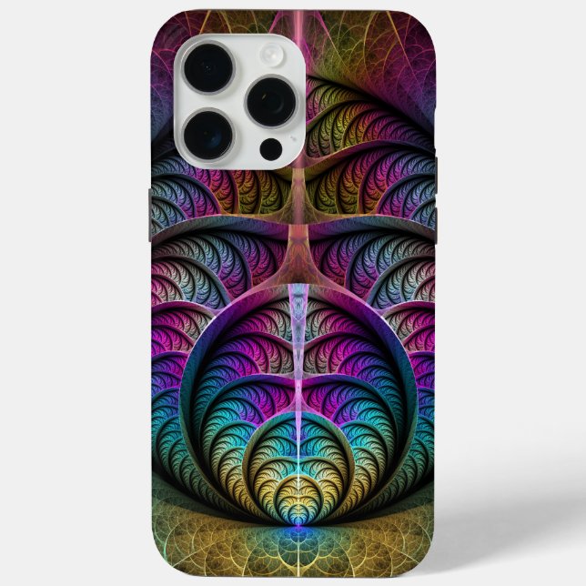 Trippy Patterned Colourful Abstract Fractal Art Case-Mate iPhone Case (Back)